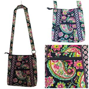 Vera Bradley Petal Paisley Quilted Cotton Hipster Crossbody Bag
